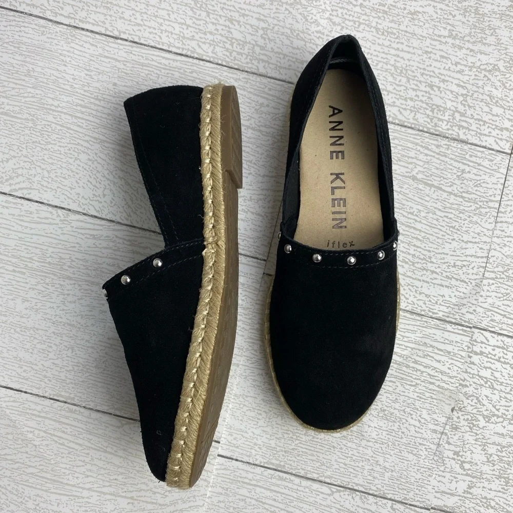 Anne Klein Black Kaylie Espadrilles size 6.5
